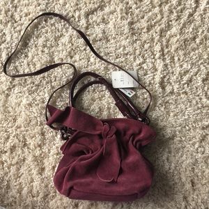 Suede Rose Grey Vera Pelle Purse